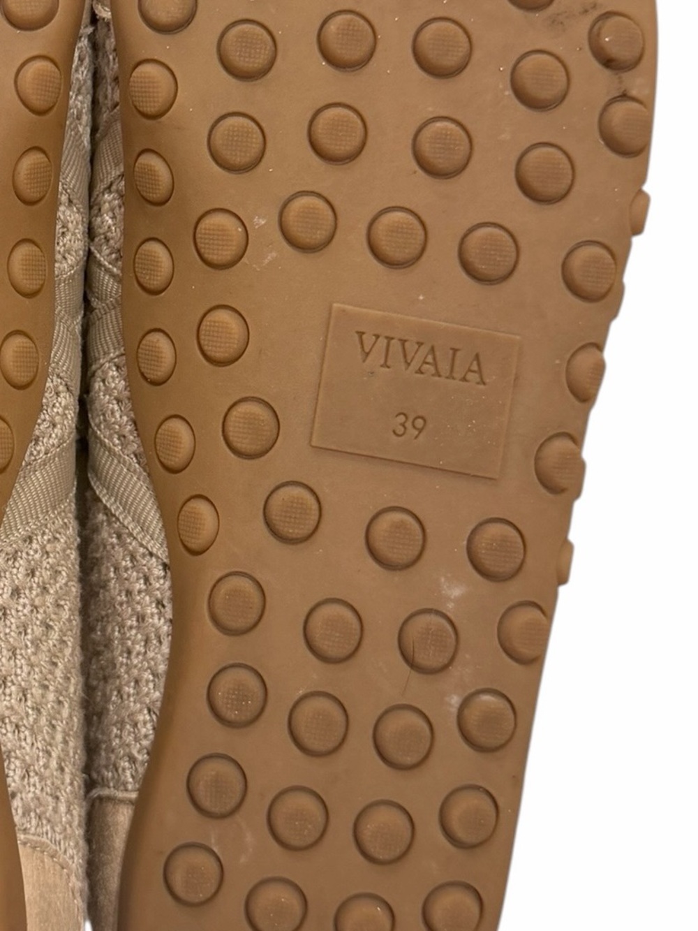 Vivaia Women's Beige Mesh Knit Ballet Flats Sneakers size 39 - Picture 5 of 5